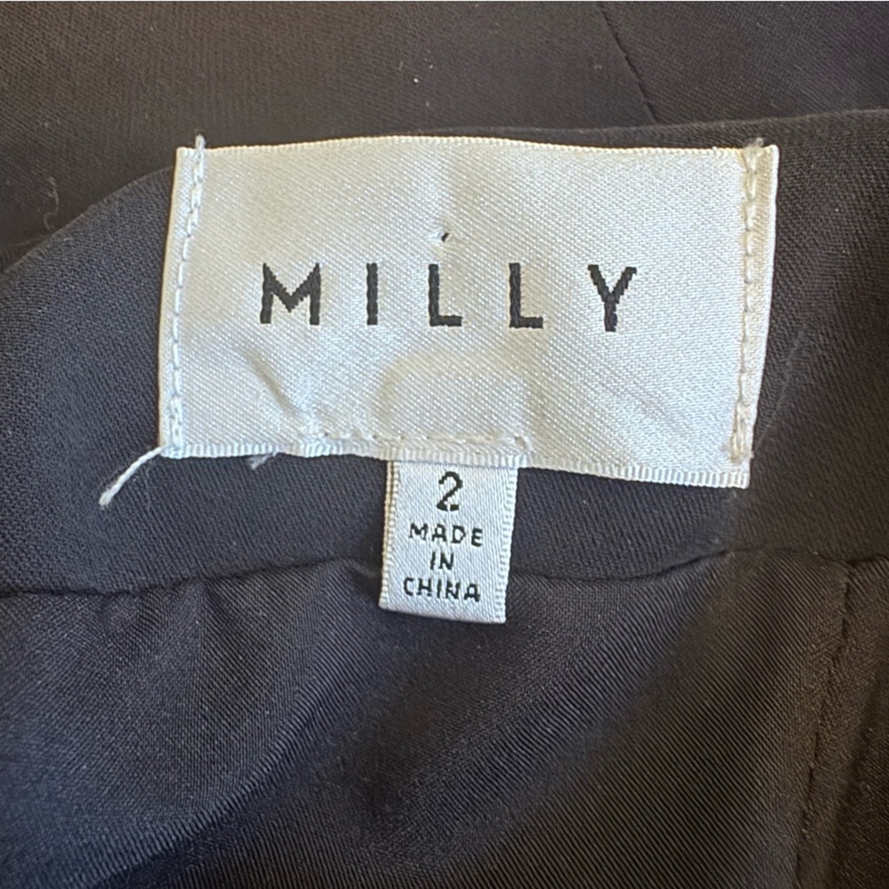 Milly Black Slip Cocktail Dress with Mermaid Hem Size 2 - Picture 8 of 16